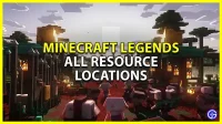 Waar vind je alle bronnen in Minecraft Legends