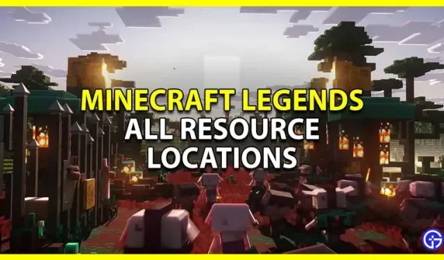 Dónde encontrar todos los recursos en Minecraft Legends