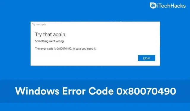 Як виправити код помилки 0x80070490 для Windows Update