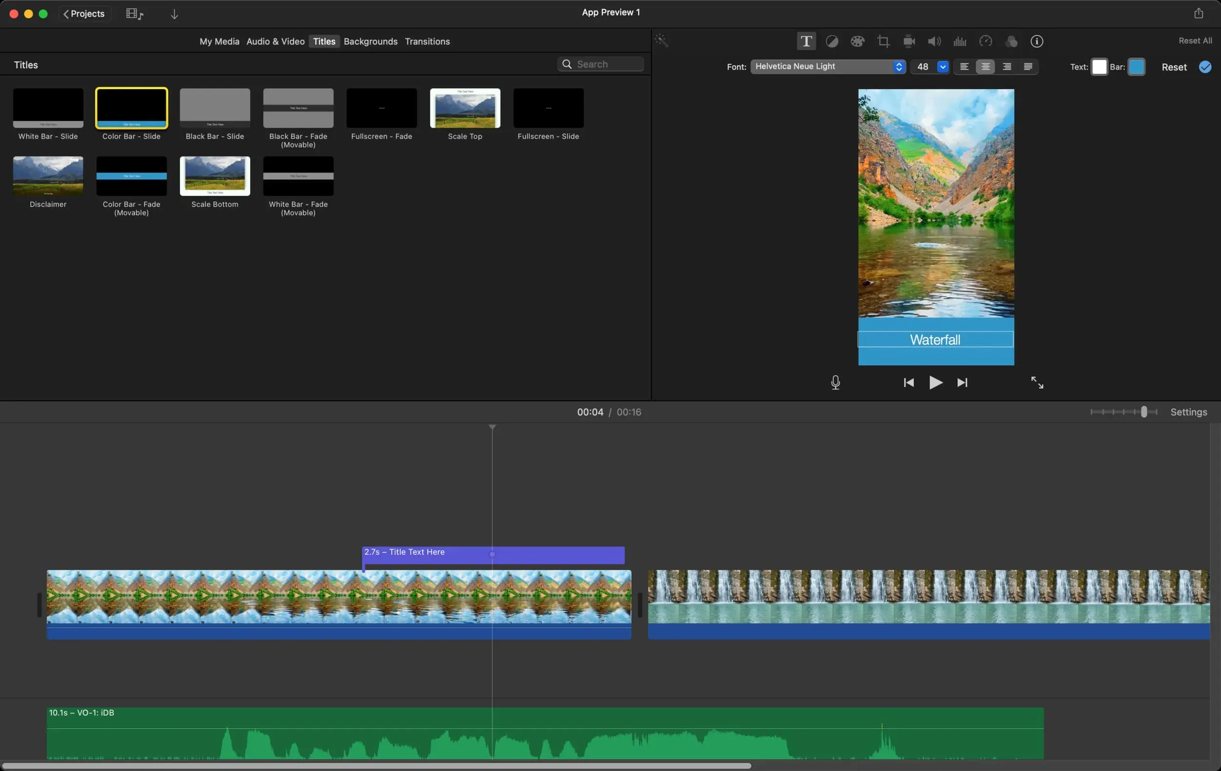 Working with vertical videos using App Preview in iMovie on Mac