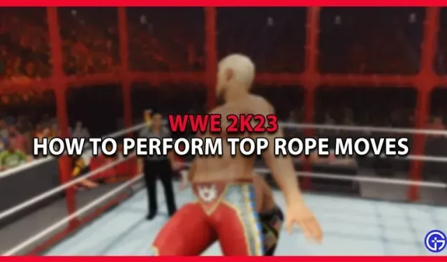 WWE 2K23에서 탑 로프 동작을 수행하는 방법