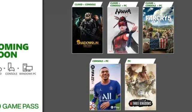 Se anuncian los títulos de Xbox Game Pass para julio: Shadowrun Trilogy, Naraka Bladepoint, FIFA 22 y más