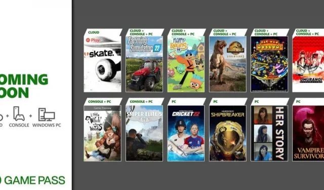 Xbox Game Pass-Spiele für die zweite Maihälfte angekündigt – Cricket 22, Skate, Jurassic World Evolution 2, Sniper Elite 5 und mehr