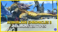 Xenoblade Chronicles 3: Todos os tipos de monstros