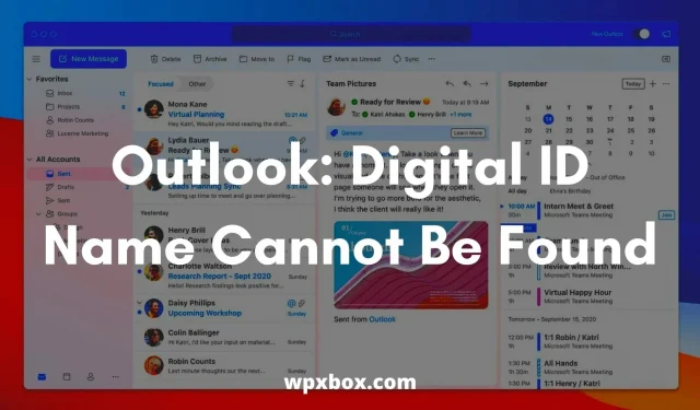 Kā labot kļūdu: jūsu digitālo nosaukumu nevarēja atrast, izmantojot Microsoft Outlook pamata drošību