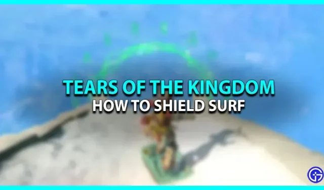 Instructions de surf du bouclier pour Zelda Tears of the Kingdom