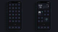 Zenira is a theme that uses app icons and dark mode-friendly neon lines to display app glyphs.