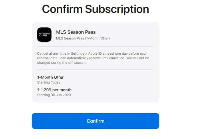 Überprüfen Sie das MLS-Season-Pass-Abonnement