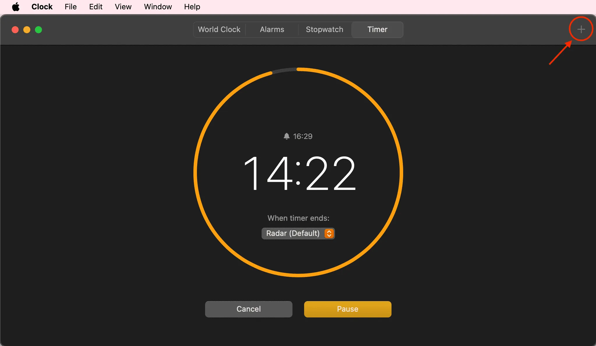 About multiple timers in Clock app on Mac About multiple timers in Clock app on Mac