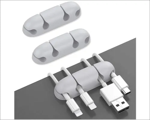 AhaStyle Desk Cable Clips geriausi kabelių valdymo priedai, skirti Mac