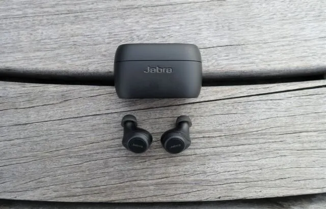 Jabra's Elite 75t noise-canceling true wireless earphones. Jabra's Elite 75t noise-canceling true wireless earphones.