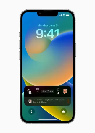 Urheilutulokset Live-aktiviteetit iOS 16:ssa