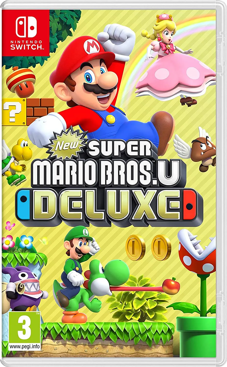 Super Mario Bros. U Deluxe -kansikuva Nintendo Switchille.