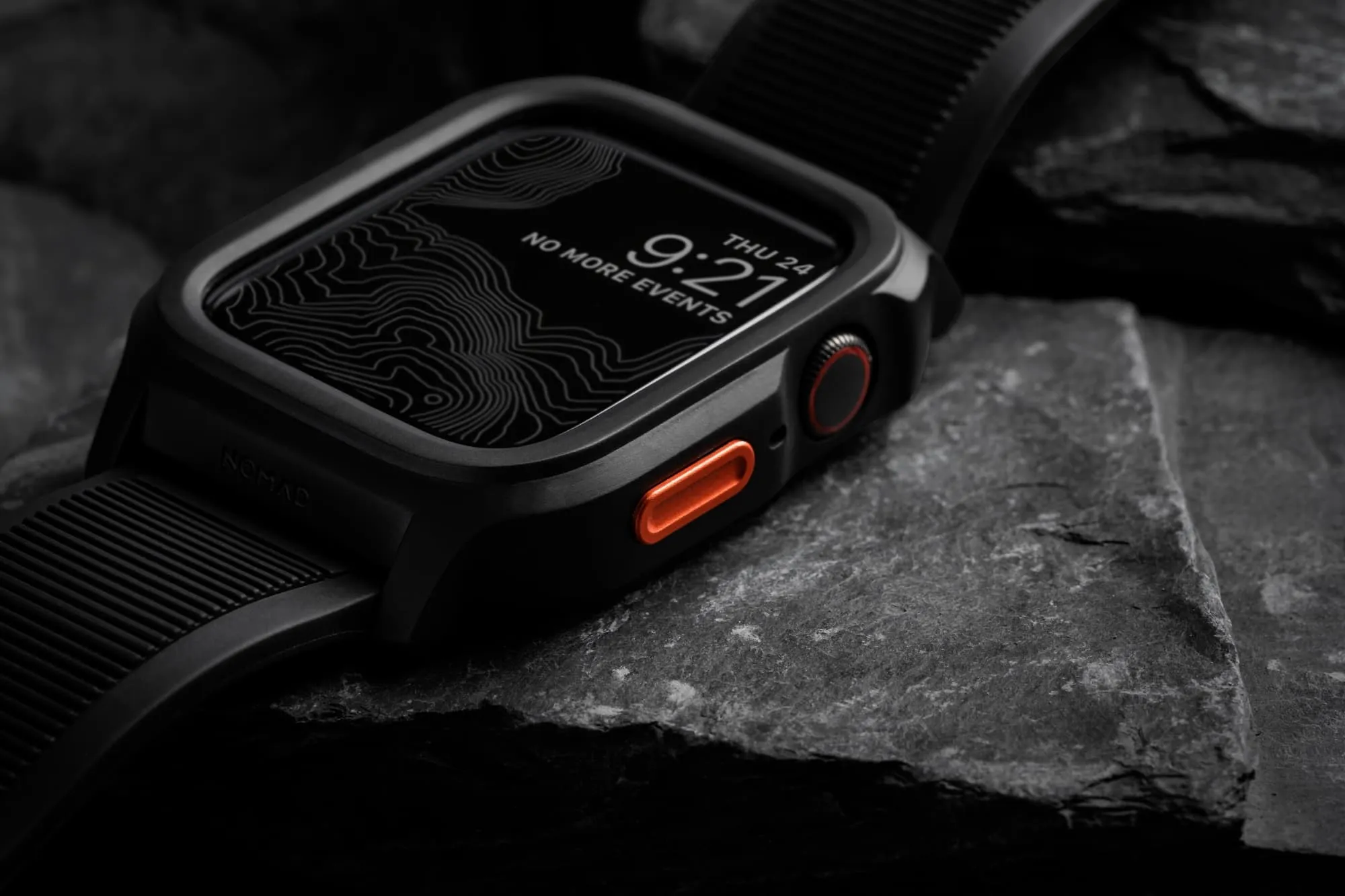 Nomad Rugged Apple Watch -kotelon lähikuva.