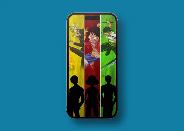 Papel de parede do trio mais poderoso de One Piece para iPhone