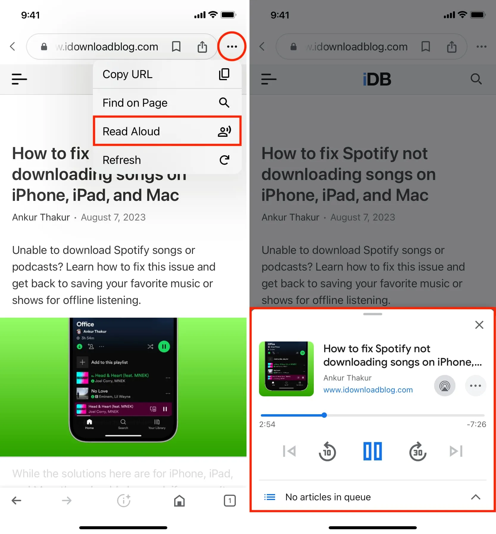 Read Aloud articles in Google app on iPhone Read Aloud articles in Google app on iPhone