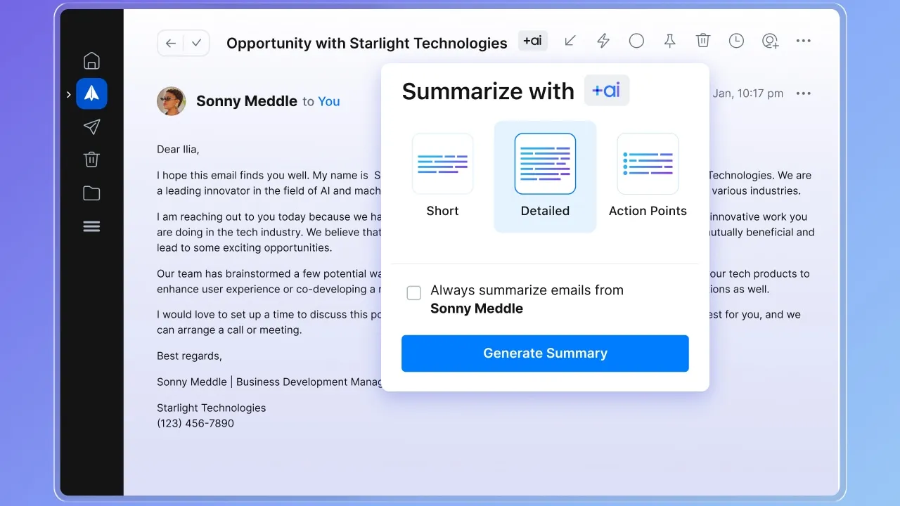 Choosing a summary style in Spark for iPad