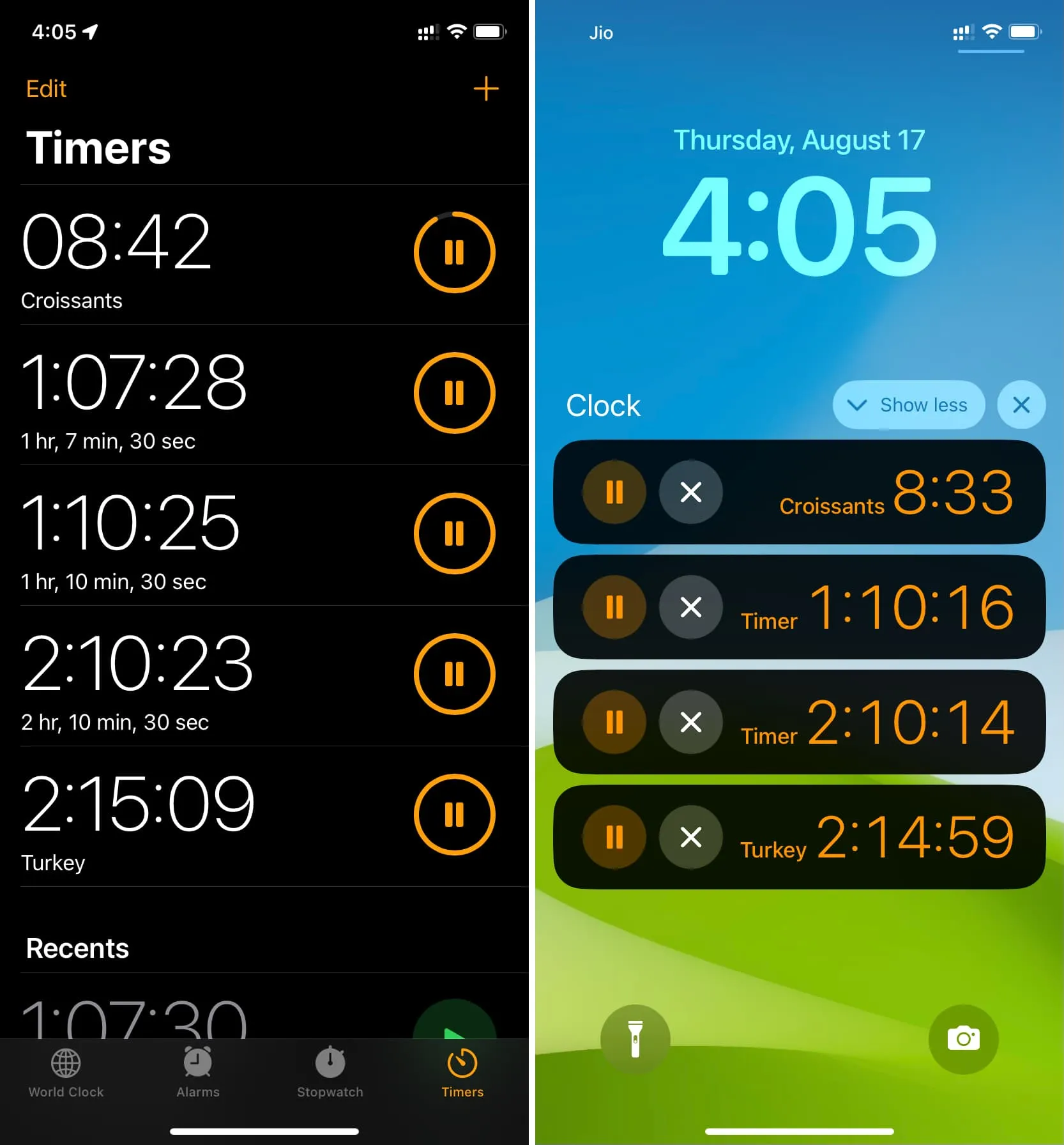 See all your running timers inside iPhone Clock app and as Live Activities See all your running timers inside iPhone Clock app and as Live Activities