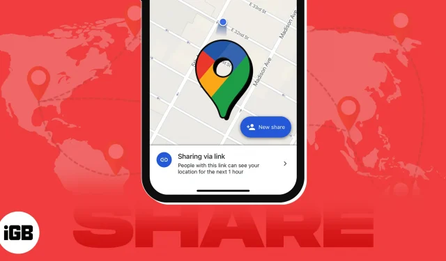 Kuinka jakaa sijainti Google Mapsissa iPhonessa