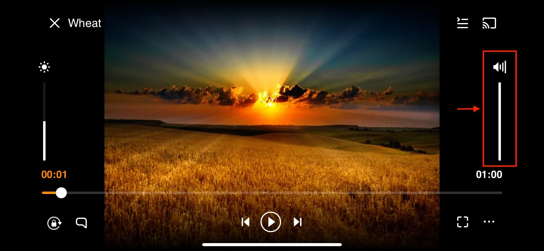 Volume slider in VLC on iPhone Volume slider in VLC on iPhone