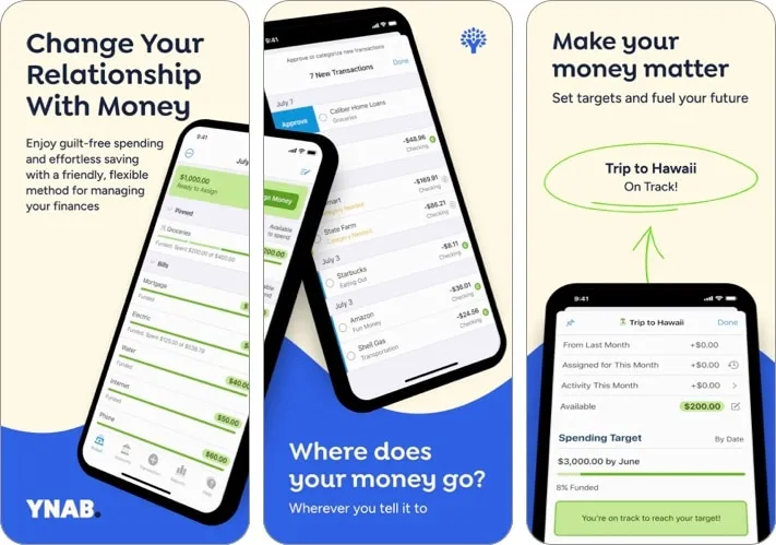 YNAB geriausia išlaidų stebėjimo programa, skirta „iPhone“ ir „iPad“.