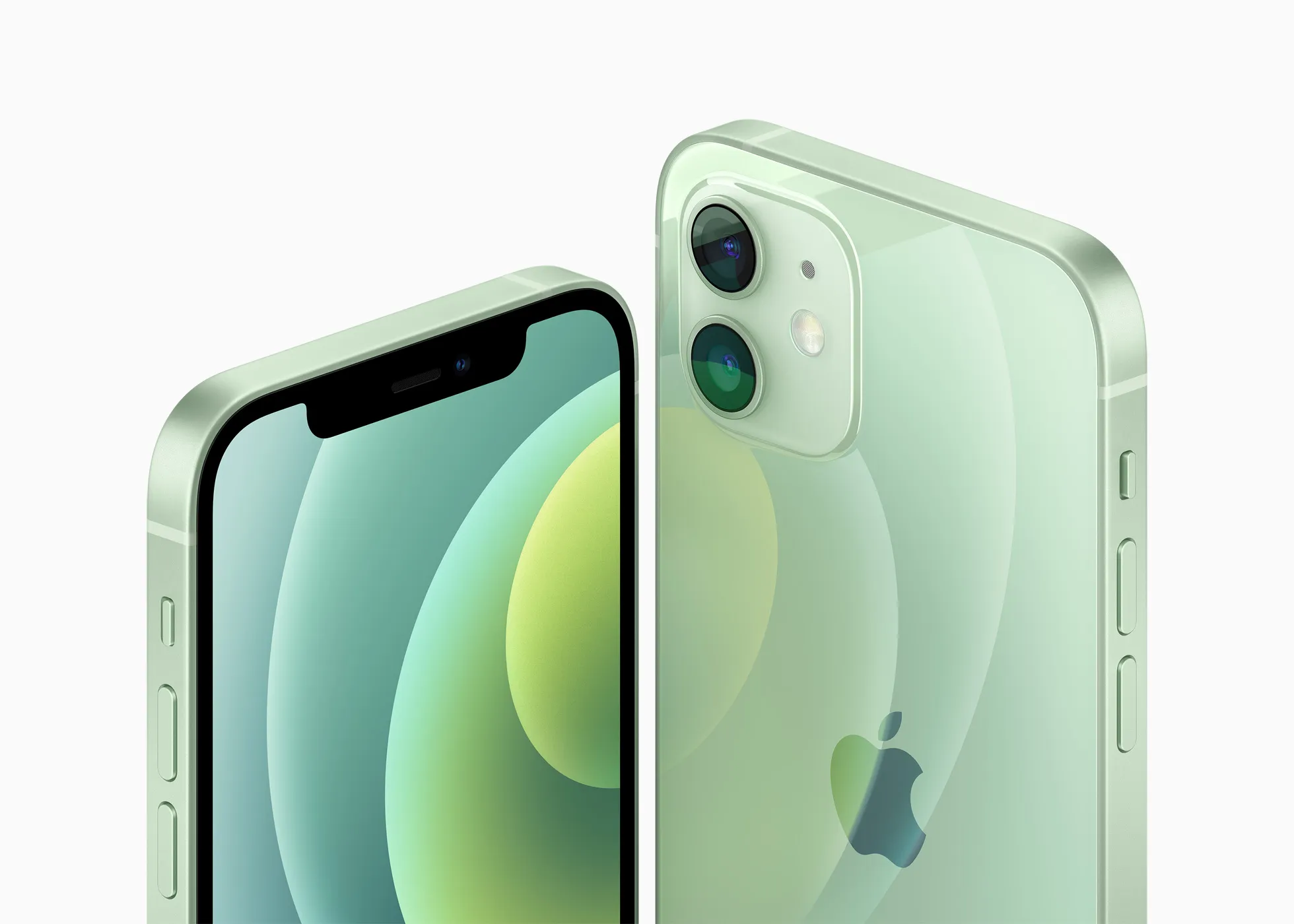 iPhone 12 mini y iPhone 12 verdes