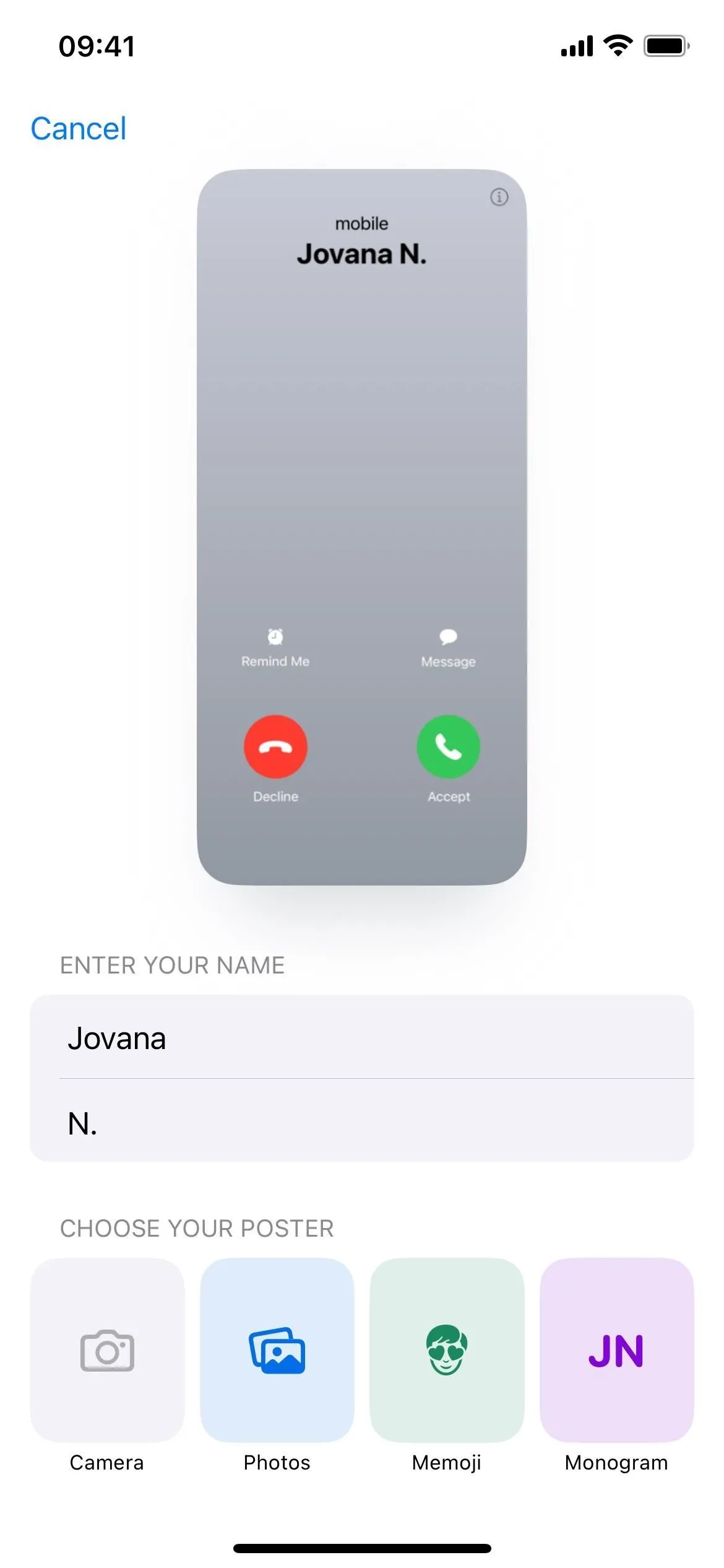 La nouvelle fonctionnalité iPhone vous donne un contrôle total sur la façon dont vous apparaissez sur les écrans d'appel et les cartes de contact