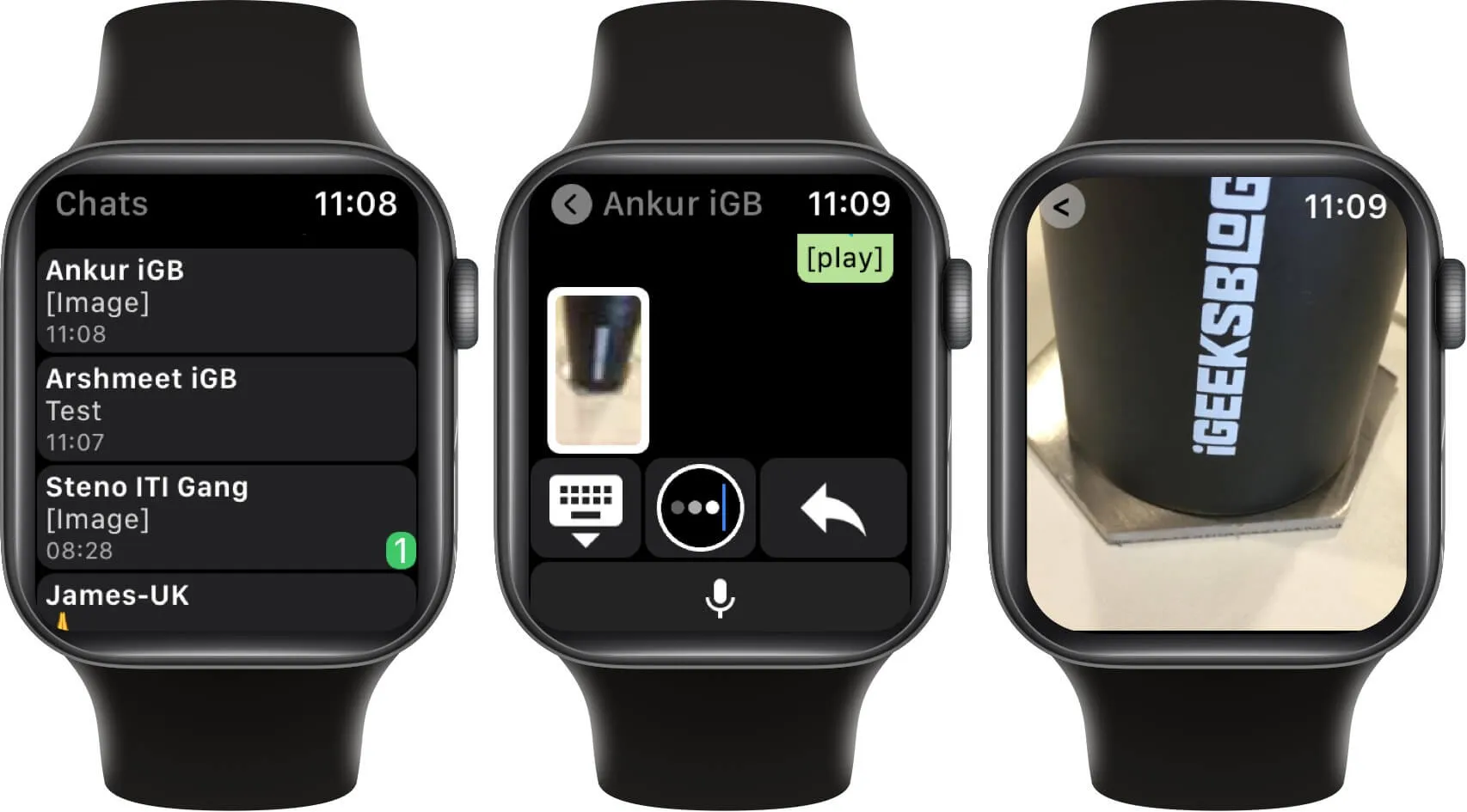 visa whatsapp-bilder och videor på Apple Watch