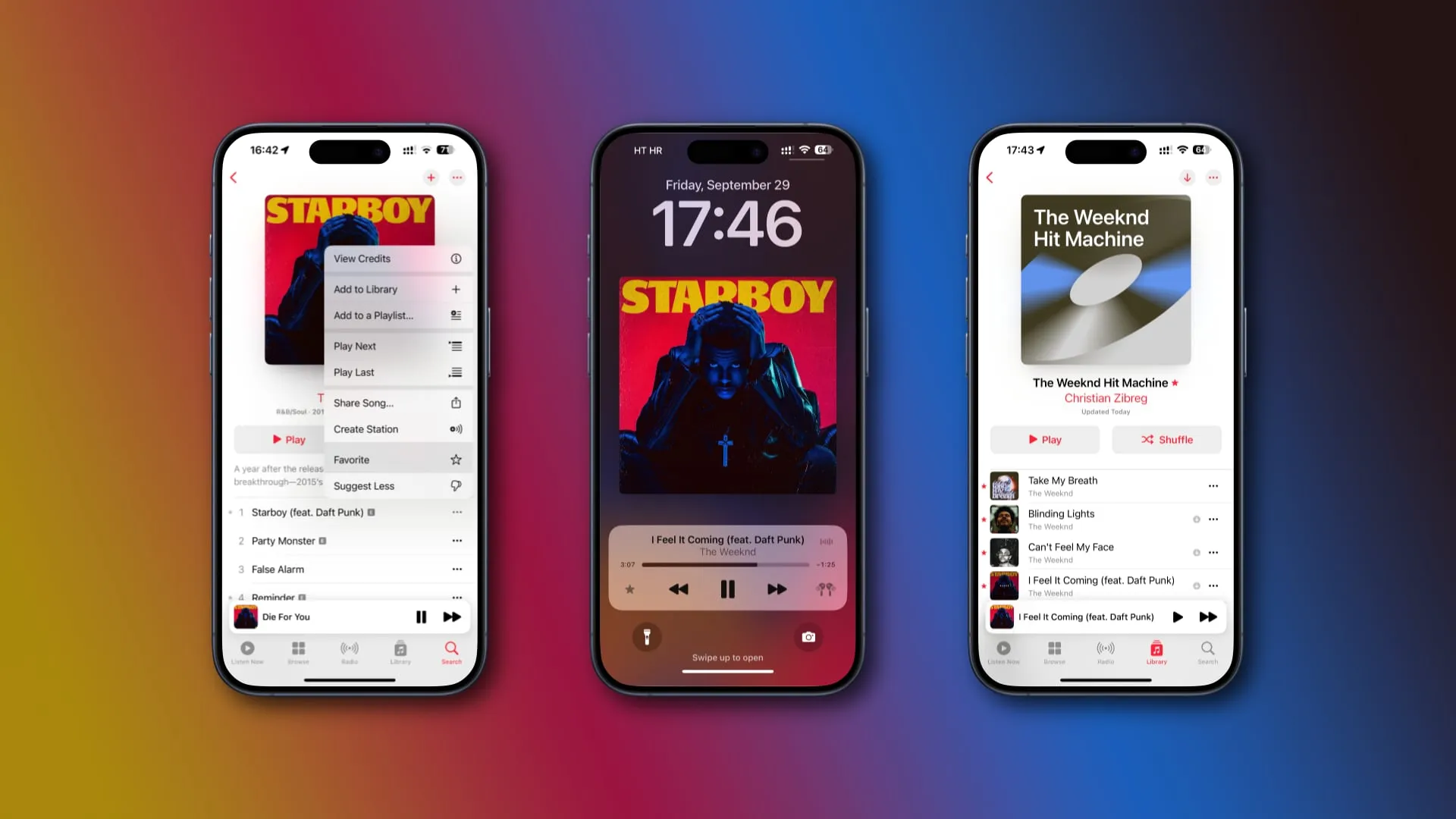 iPhone의 Apple Music에서 즐겨찾는 노래 및 사용자 정의 재생목록 아트워크