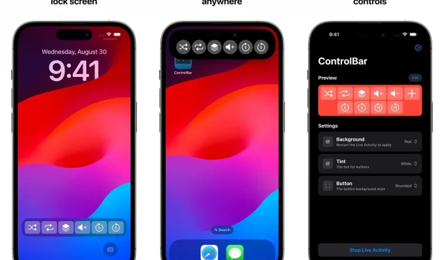 ControlBar on uusi musiikkivalikkopalkkisovellus iOS 17 -käyttöjärjestelmää käyttäville iPhoneille