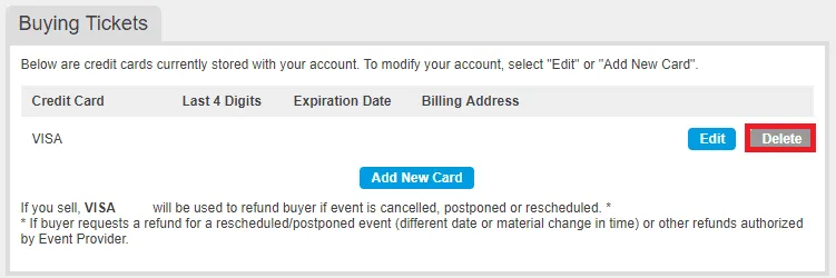 Delete Card Delete Card