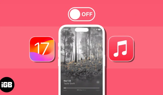 Sådan deaktiveres animeret coverart i Apple Music i iOS 17 eller iPadOS 17