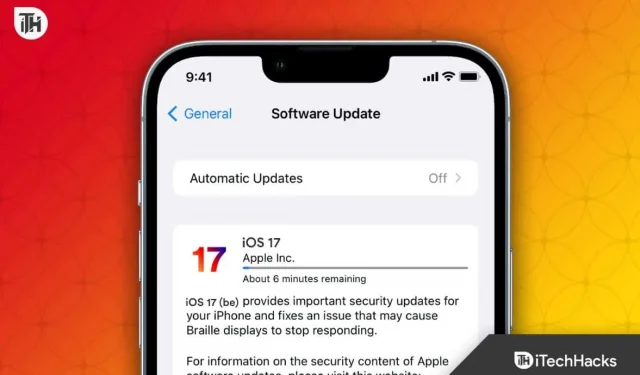 Como consertar a atualização do iOS 17 que não aparece