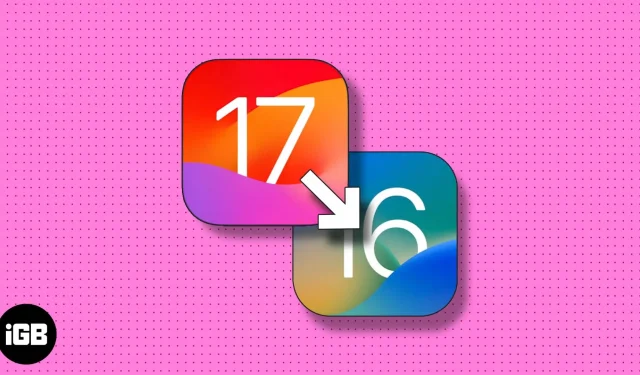 Cómo degradar iOS 17 a iOS 16 sin perder datos