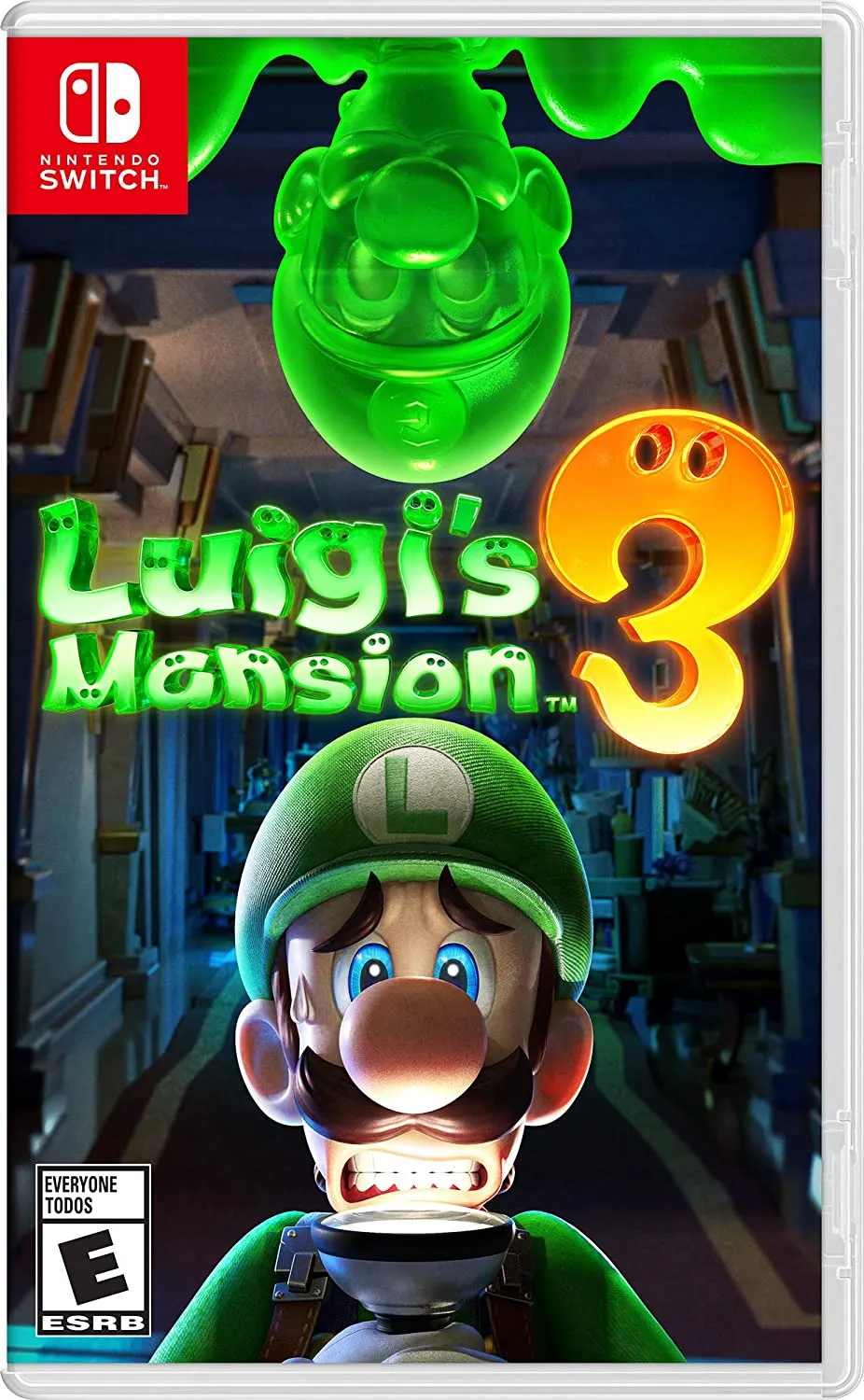 Luigi's Mansion 3 Nintendo Switch žaidimo meno kūriniai.