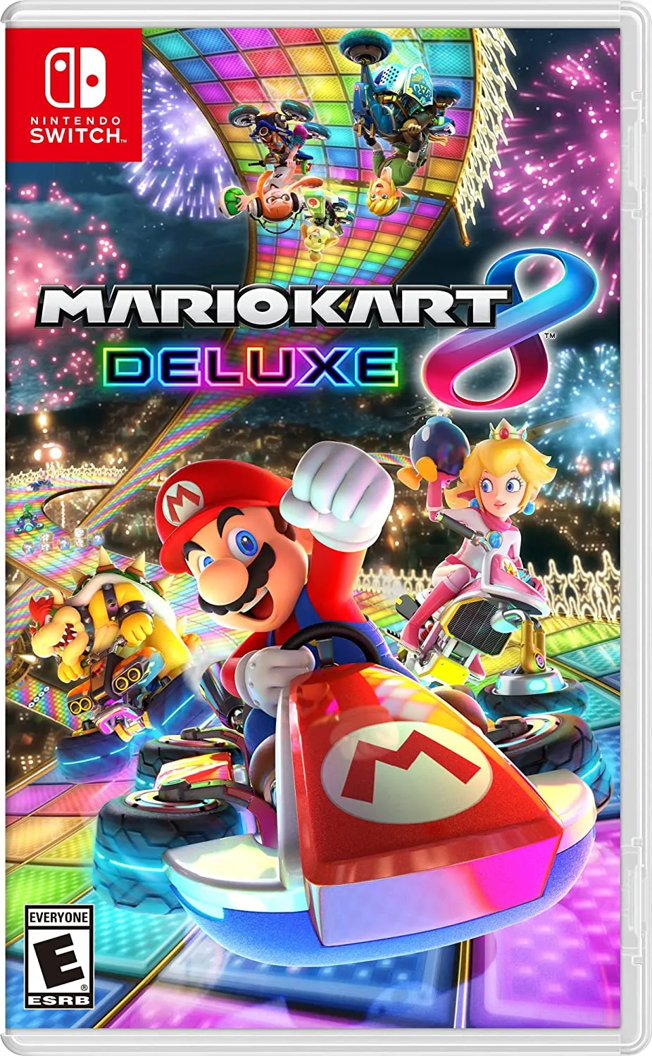 Mario Kart 8 Deluxe žaidimo meno kūriniai.