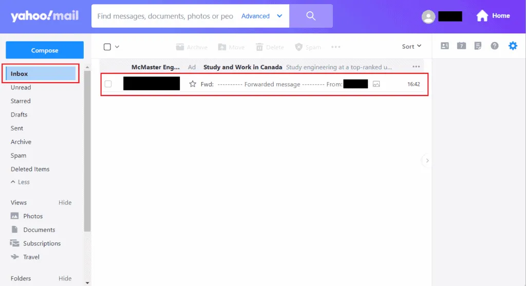 Come aprire le foto di Yahoo Mail