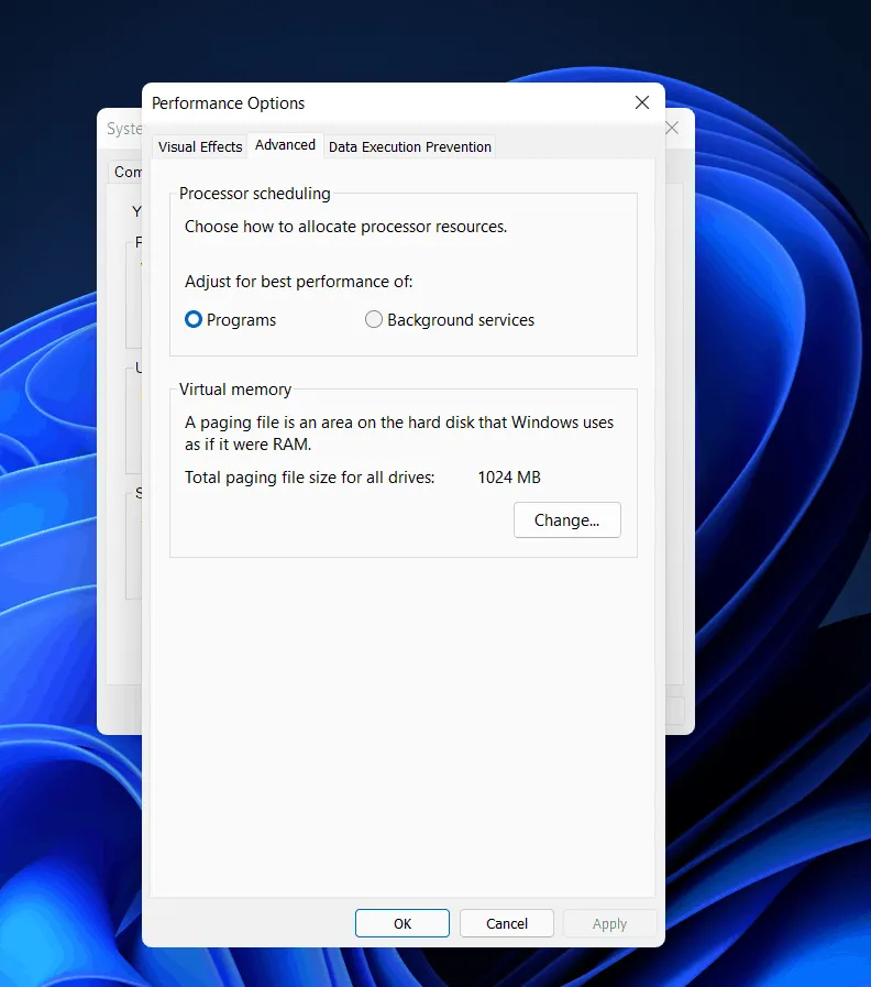 Come modificare la dimensione della memoria virtuale in Windows 11?