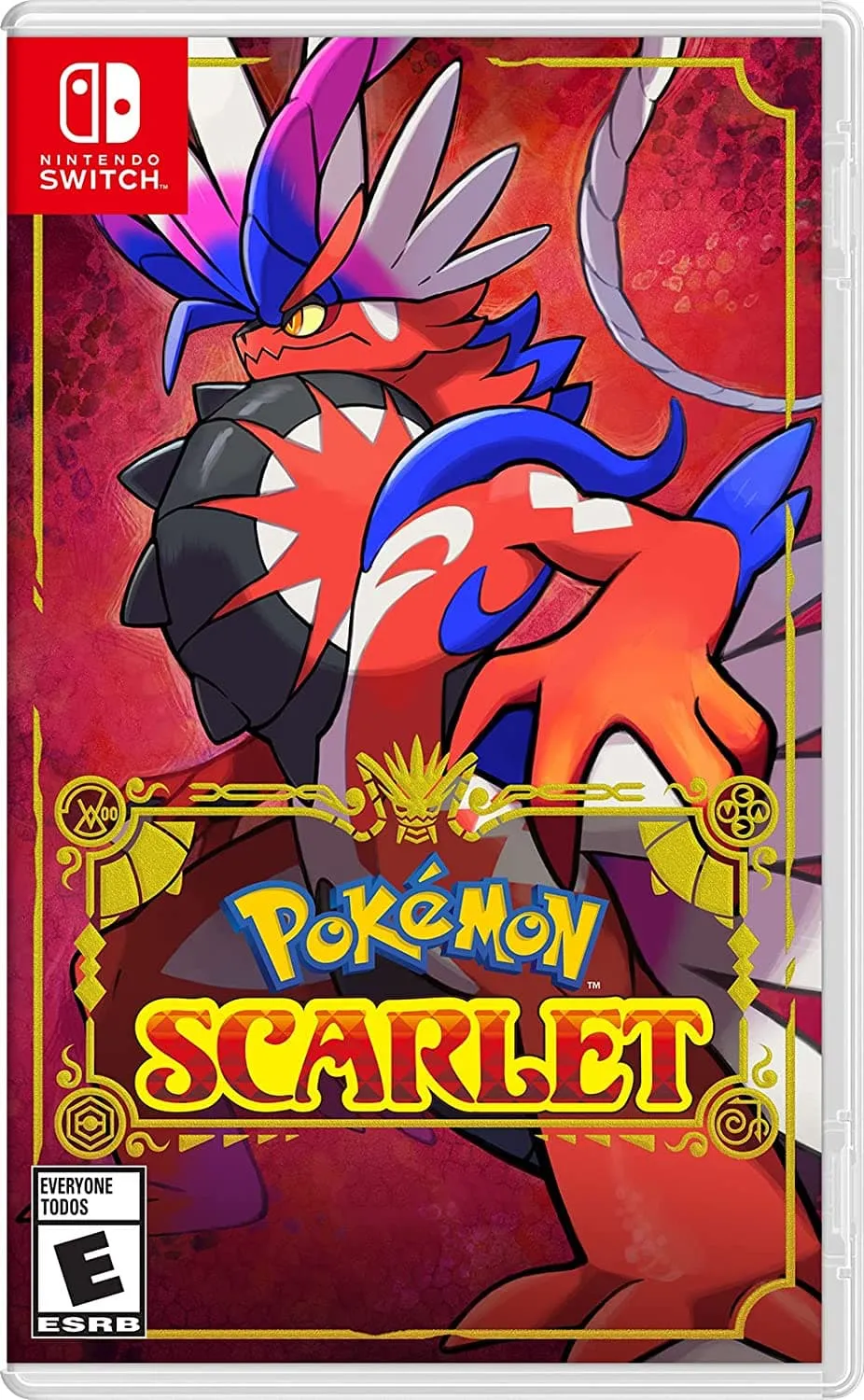 Pokémon Scarlet Nintendo Switchi albumi kujundus.