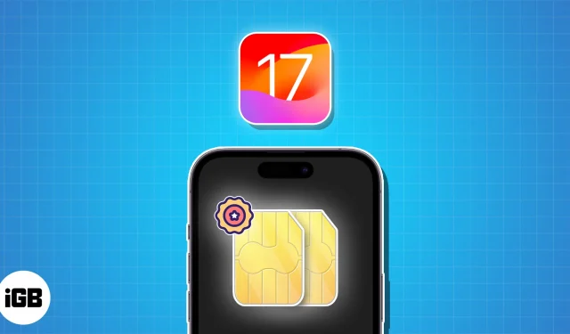 13 motivi per utilizzare iPhone dual SIM con iOS 17