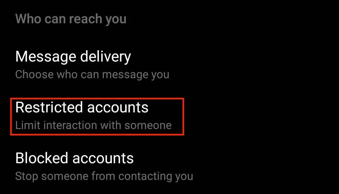 Restricted Accounts