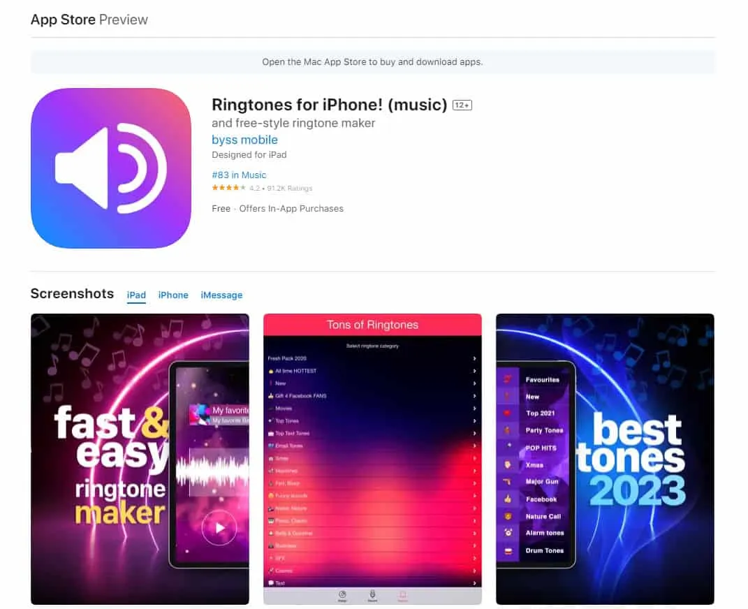 Ringtones: for iPhone 