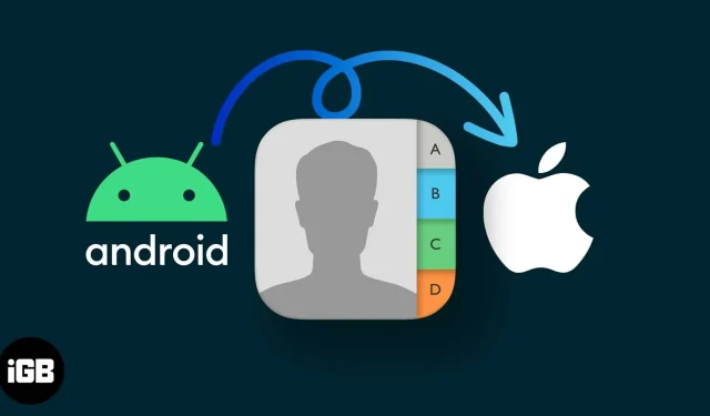 Android에서 iPhone으로 연락처를 전송하는 방법