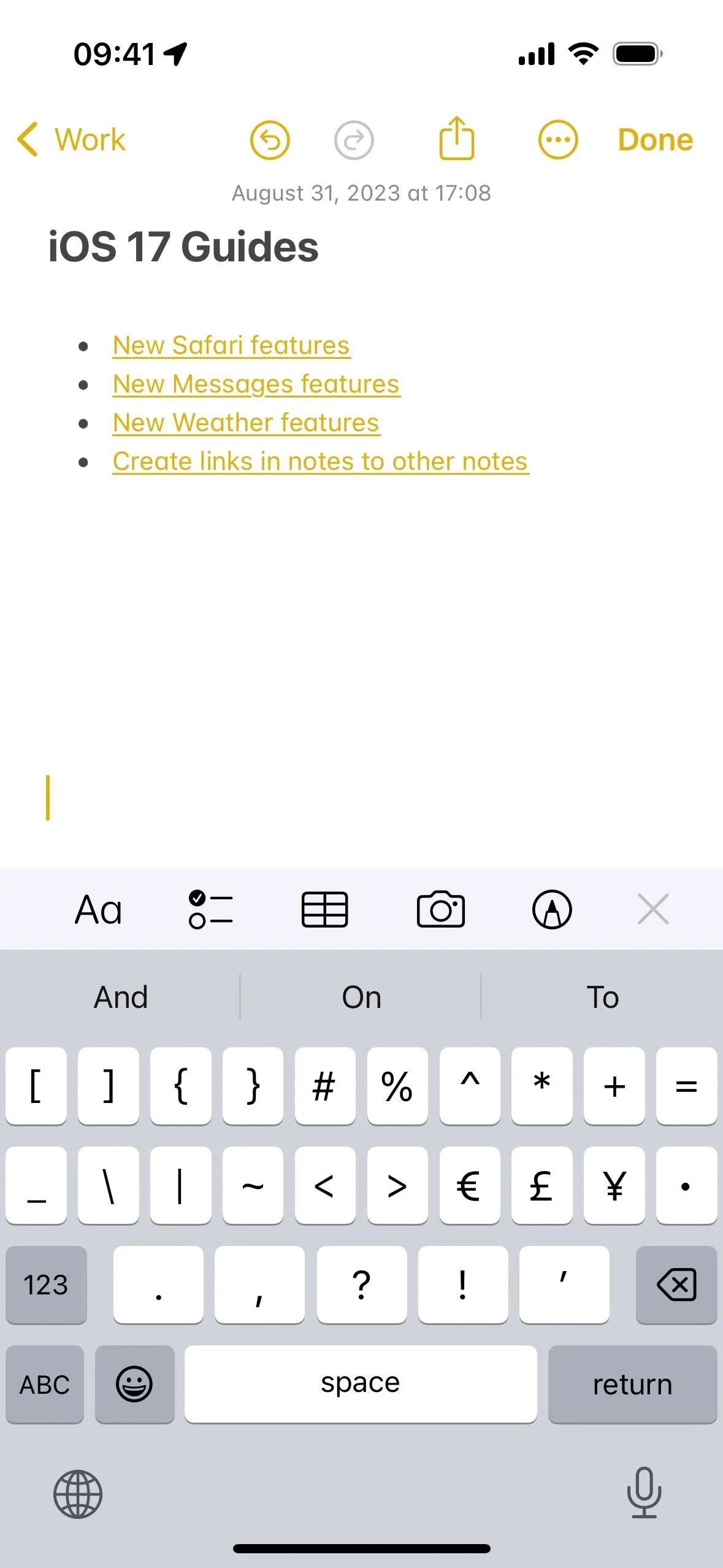 La plus grande fonctionnalité d'Apple Notes depuis des années vous permet enfin de lier vos notes entre elles