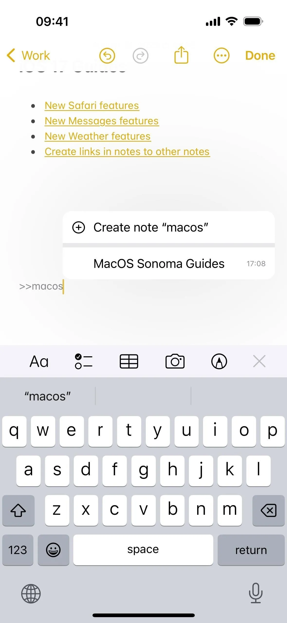 La plus grande fonctionnalité d'Apple Notes depuis des années vous permet enfin de lier vos notes entre elles