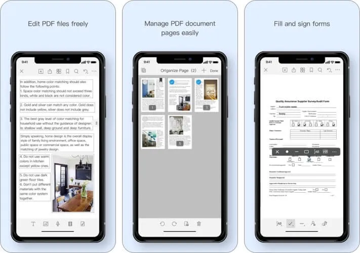 Foxit PDF Editor iPhone and iPad App Screenshot