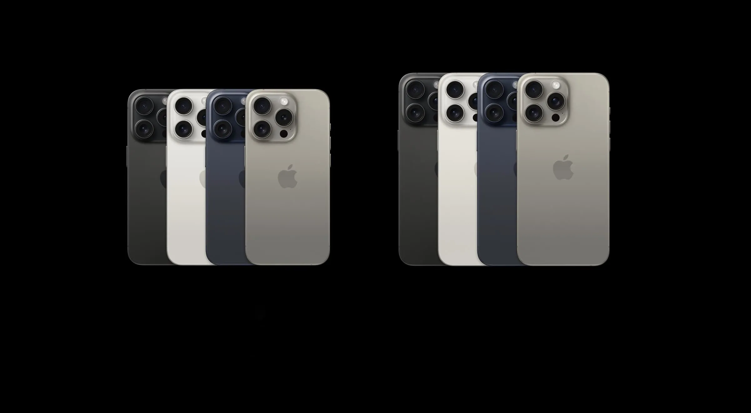 iPhone 15 Pro and iPhone 15 Pro Max colorways. iPhone 15 Pro and iPhone 15 Pro Max colorways.