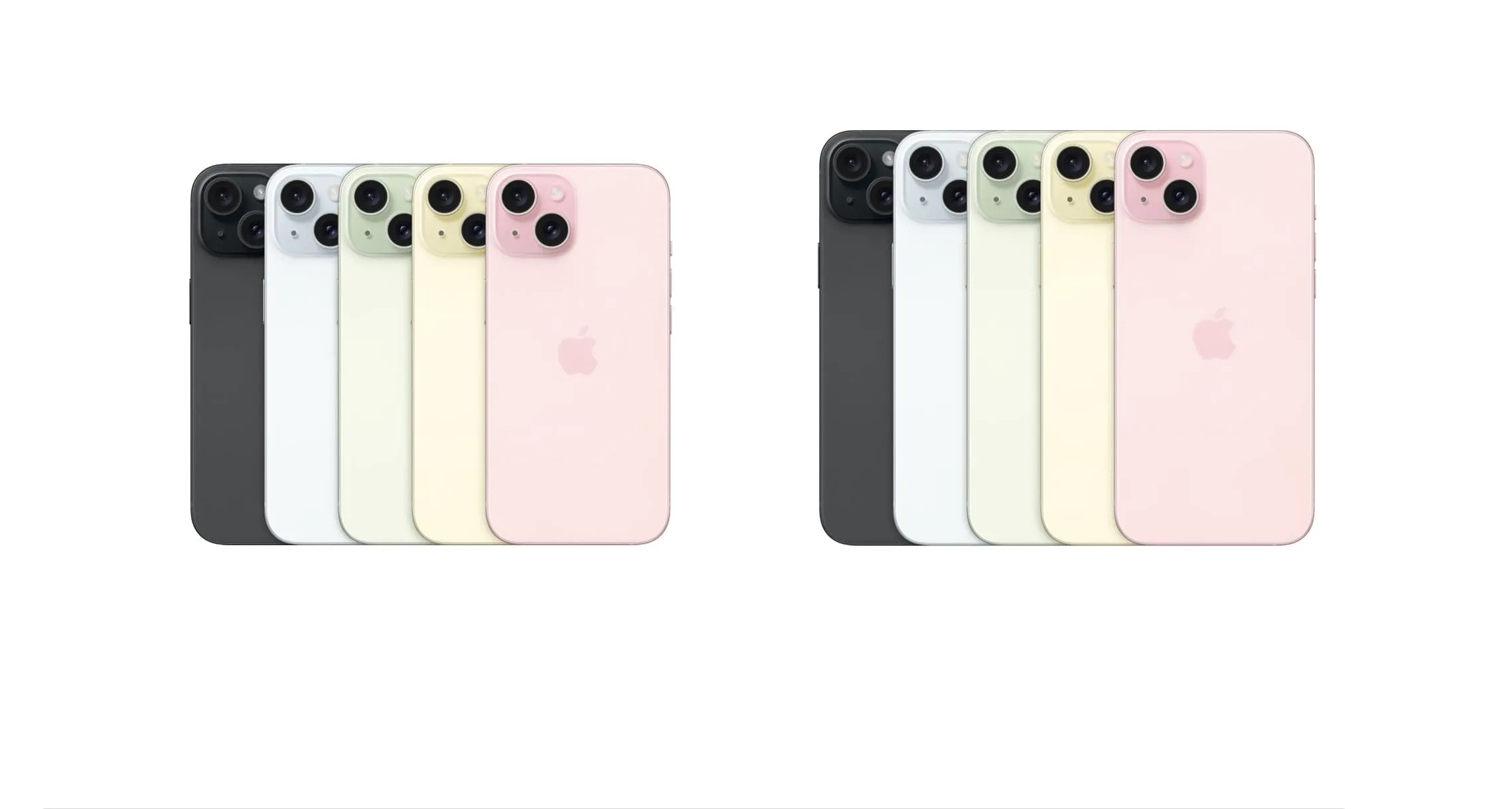 iPhone 15 and 15 Plus colorways. iPhone 15 and 15 Plus colorways.
