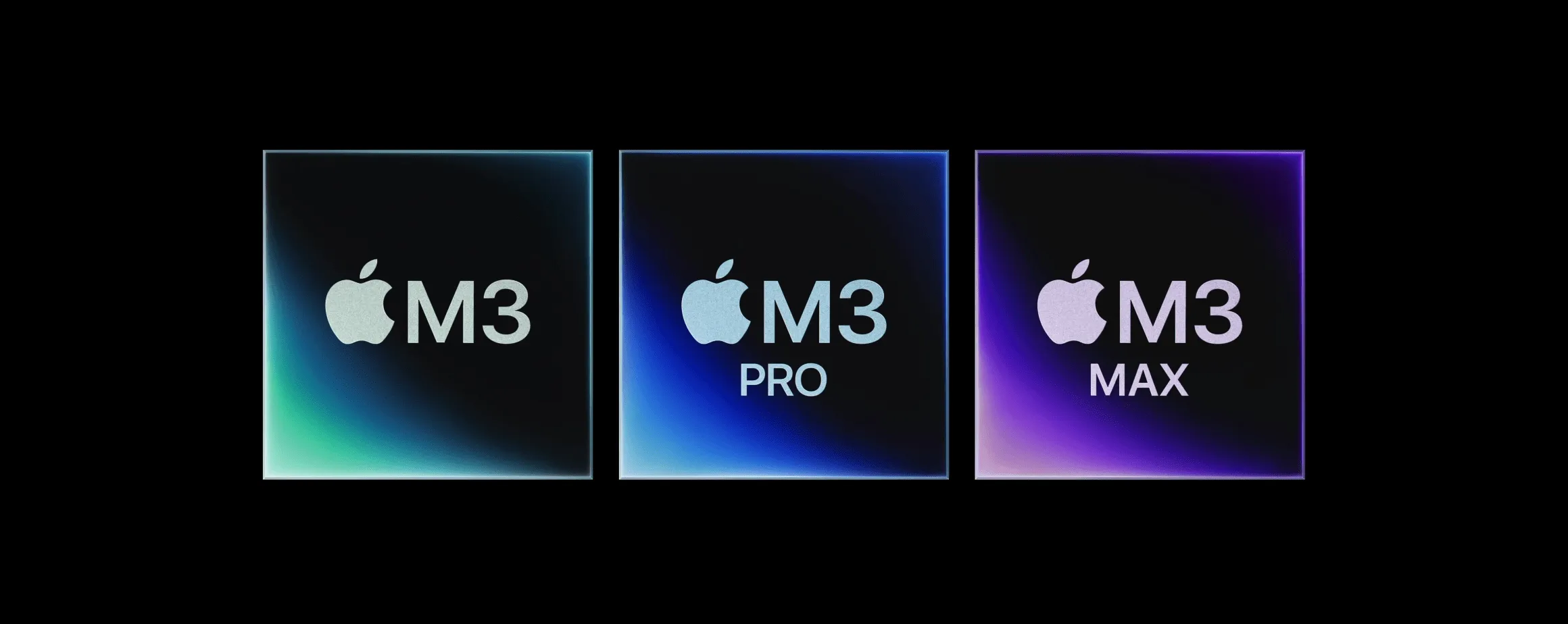 Chips Apple M3, M3 Pro e M3 Max.