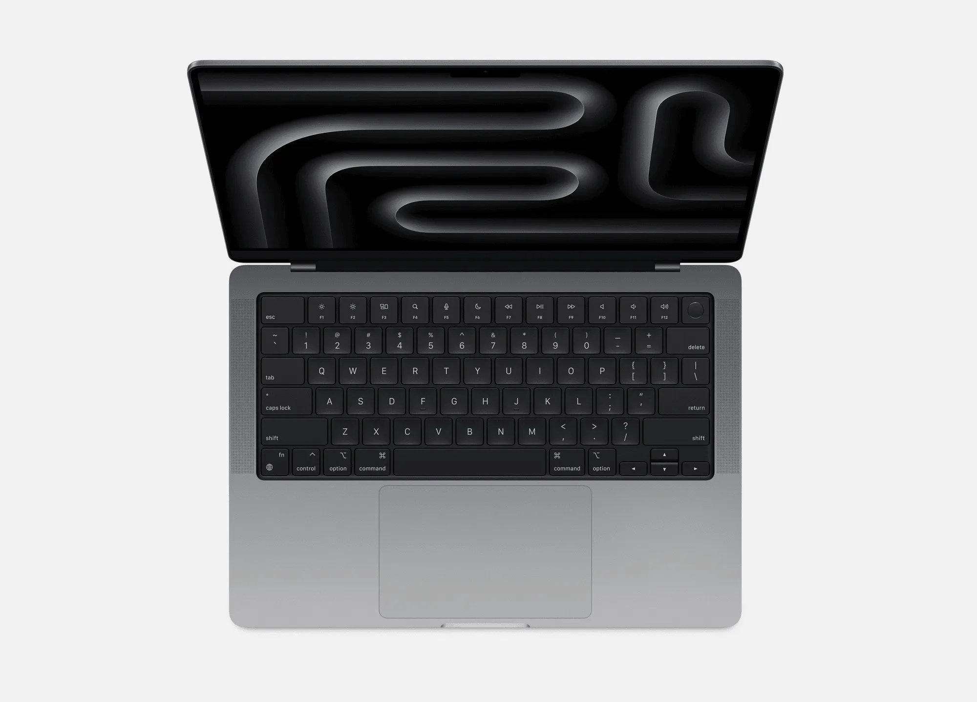 Apple M3 MacBook Pro em cinza espacial.